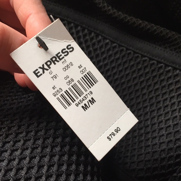 EXPRESS Mesh Cutout Little Black Dress NWT - Picture 8 of 9